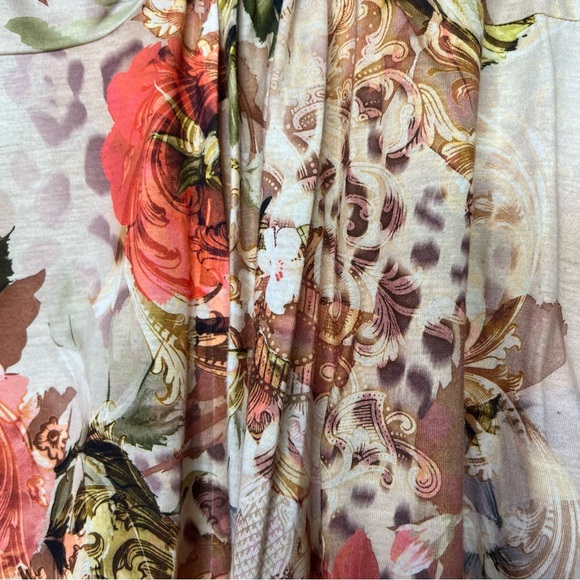 Dress barn tank top fairy cheetah print roses floral whimsical fairy beaded - Picture 5 of 10